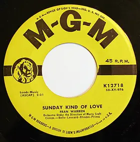 Fran Warren - Sunday Kind Of Love / Don't Let It Break Your Heart