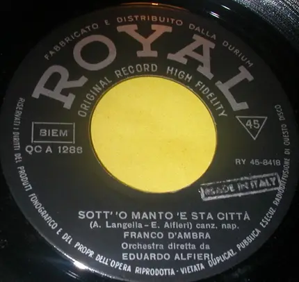 Franco D'Ambra - Santa Maria / Sott' 'O Manto 'E Sta Citta
