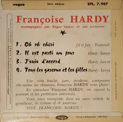 7inch Vinyl Single - Françoise Hardy - J'Suis D'Accord / Tous Les Garçons Et Les Filles - Original French EP