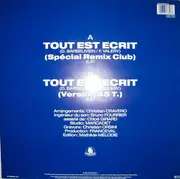 12inch Vinyl Single - François Valéry - Tout Est Ecrit