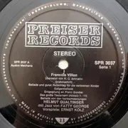 LP - François Villon : H.C. Artmann / Helmut Qualtinger / Fatty George - Villon Übersetzt Von Artmann Gesprochen Von Qualtinger Mit Jazz Von Fatty George