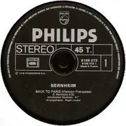 12inch Vinyl Single - François Bernheim - Back To Paris
