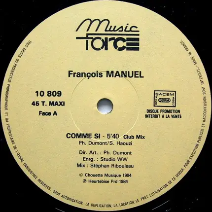 François Manuel - Comme Si