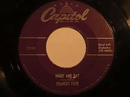 Frances Faye - Night and Day / Tweet, Tweet, Tweetheart