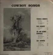 LP - Frances Roberts  Dave Branch / Gail Gardner - Cowboy Songs - + insert