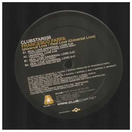 Francesco Farfa - Universal Love / Real Love (Universal Love)