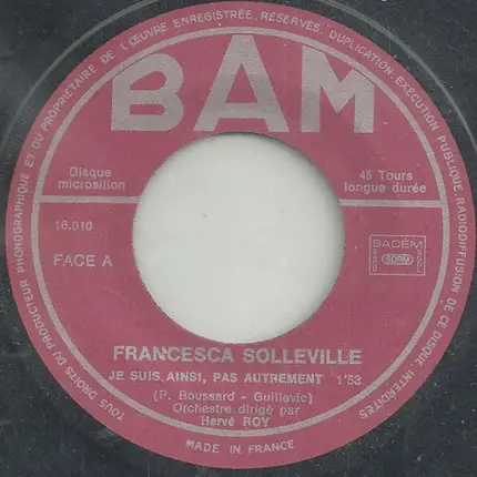 Francesca Solleville - Je Suis Ainsi