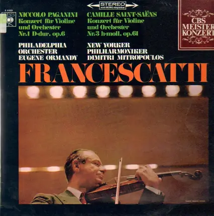 Francescatti,  Paganini/Saint-Saens - Konzert für Violine und Orchester
