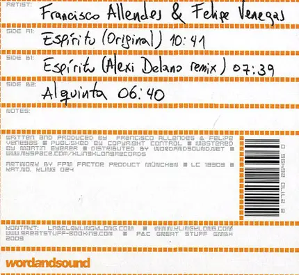 Francisco Allendes & Felipe Venegas - Espiritu, Alexi Delano Rmx