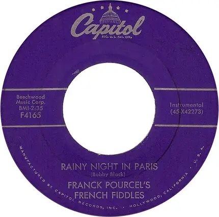 Franck Pourcel And His French Strings - Only You (Loin De Vous) / Rainy Night In Paris