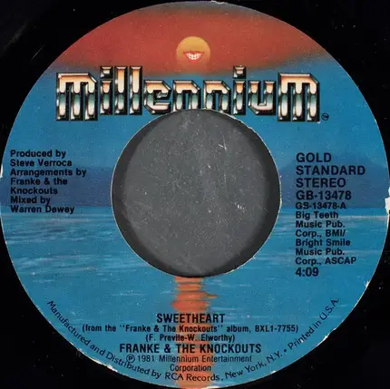 Franke & The Knockouts - Sweetheart / Without You (Not Another Lonely Night)