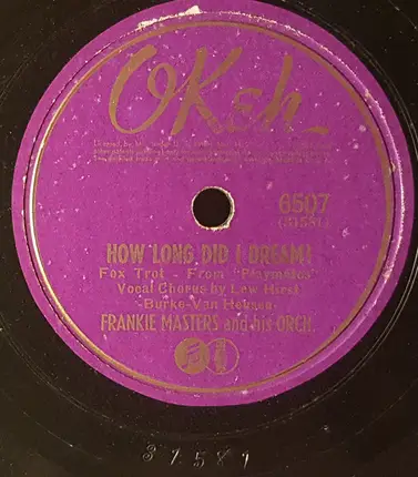 Frankie Masters And His Orchestra - Humpty Dumpty Heart / How Long Did I Dream?