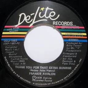 Frankie Avalon - Thank You For That Extra Sunrise