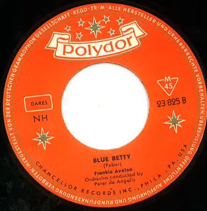 Frankie Avalon - Ginger Bread / Blue Betty