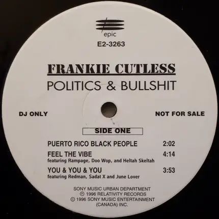 Frankie Cutlass - Politics & Bullshit