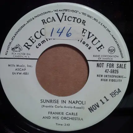 Frankie Carle And His Orchestra - Fanny /.Sunrise In Napoli