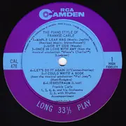 LP - Frankie Carle And His Orchestra - The Piano Style Of Frankie Carle - Mono