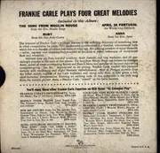 7inch Vinyl Single - Frankie Carle - Plays 4 Great Melodies