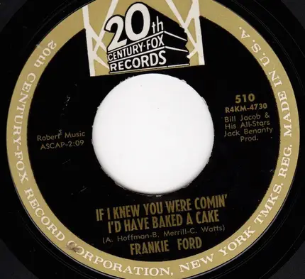 Frankie Ford - If I Knew You Were Comin' I'd Have Baked A Cake