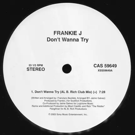 Frankie J. - Don't Wanna Try (Remixes)