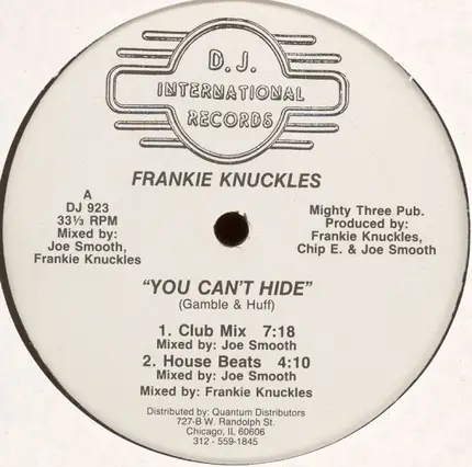 Frankie Knuckles - You Can't Hide