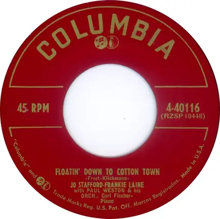 Frankie Laine , Jo Stafford with Paul Weston And His Orchestra - Way Down Yonder In New Orleans