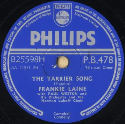 Frankie Laine With Mitch Miller And His Orchestra And Chorus / Frankie Laine With Paul Weston And H - Strange Lady In Town / The Tarrier Song