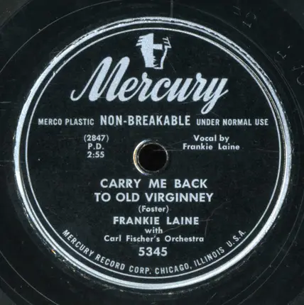 Frankie Laine - Mule Train / Carry Me Back To Old Virginney