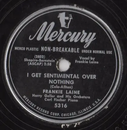 Frankie Laine - That Lucky Old Sun / I Get Sentimental Over Nothing