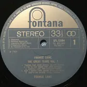 LP - Frankie Laine - The Great Years Volume 1