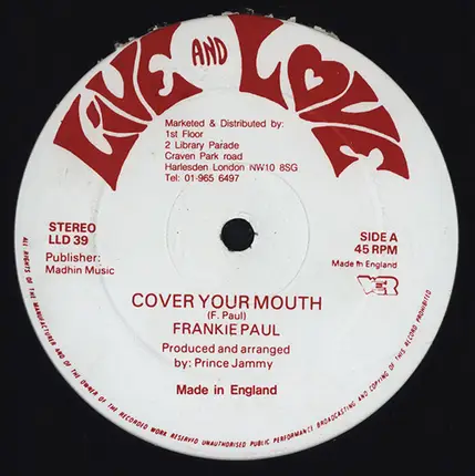 Frankie Paul / King Jammy All Stars - Cover Your Mouth