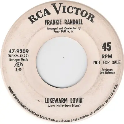 Frankie Randall - Forget Me Not / Lukewarm Lovin'