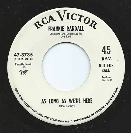 Frankie Randall - Time / As Long As We're Here