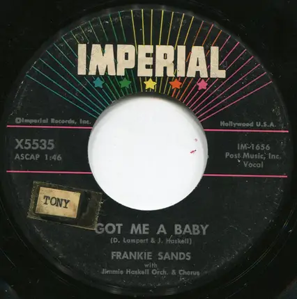 Frankie Sands With Jimmie Haskell And His Orchestra - Wondrous One / Got Me A Baby