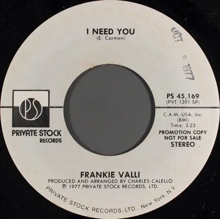 Frankie Valli - I Need You