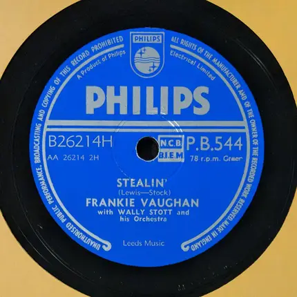 Frankie Vaughan With Wally Stott & His Orchestra - My Boy Flat Top / Stealin'