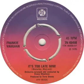 frankie vaughan - It's Too Late Now