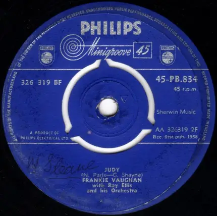 Frankie Vaughan - Wonderful Things / Judy