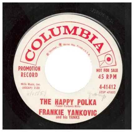 Frankie Yankovic And His Yanks - The Happy Polka / The Next Time Around