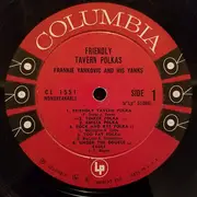 LP - Frankie Yankovic And His Yanks - Friendly Tavern Polkas - Mono