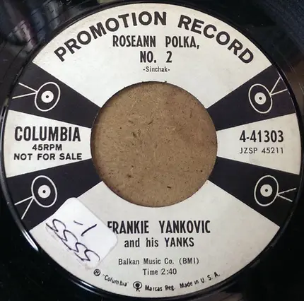Frankie Yankovic And His Yanks - Over The Three Mountains Waltz / Roseann Polka, No. 2