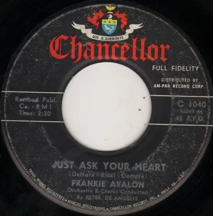 Frankie Avalon - Two Fools / Just Ask Your Heart