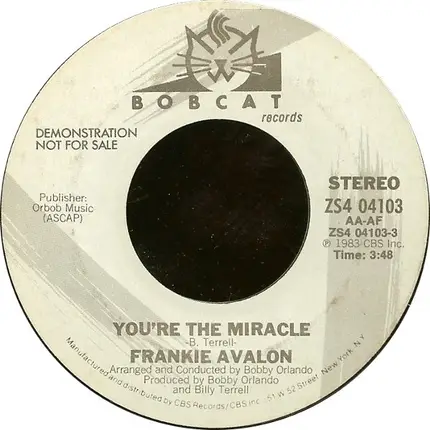 Frankie Avalon - You're The Miracle