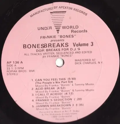 Frankie Bones Presents Bonesbreaks - Volume 3 - Dope Breaks For D.J.'s