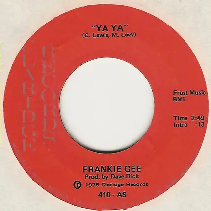 Frankie Gee - Ya Ya / Date With The Rain