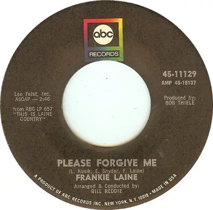 Frankie Laine - Please Forgive Me