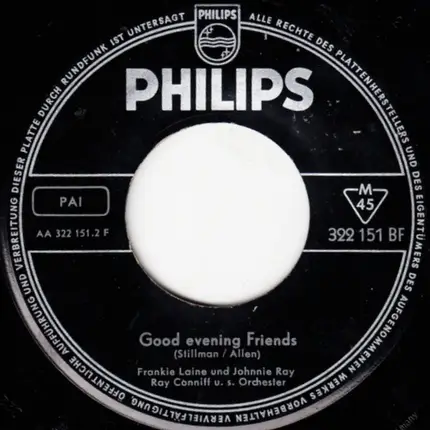 Frankie Laine Und Johnnie Ray - Ray Conniff's Orchestra - Up Above My Head (I Hear Music In The Air)