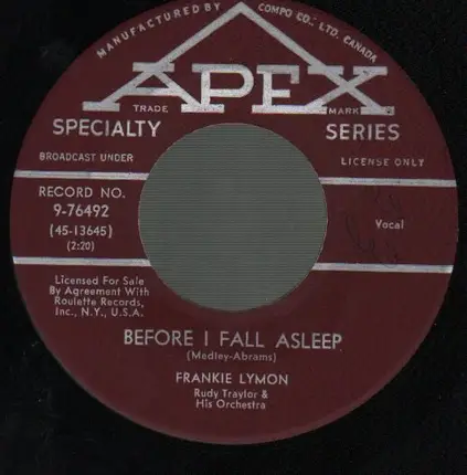 Frankie Lymon - Before I Fall Asleep / What A Little Moonlight Can Do