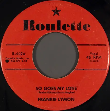 Frankie Lymon - My Girl / So Goes My Love