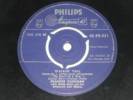 Frankie Vaughan - Walkin' Tall / I Ain't Gonna Lead This Life